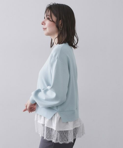 OPAQUE.CLIP / オペーク ドット クリップ ニット・セーター | 裾レースドッキングニット | 詳細14