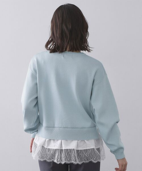 OPAQUE.CLIP / オペーク ドット クリップ ニット・セーター | 裾レースドッキングニット | 詳細15