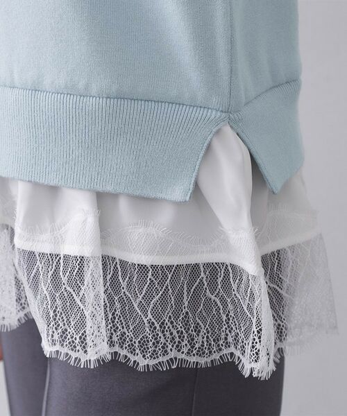OPAQUE.CLIP / オペーク ドット クリップ ニット・セーター | 裾レースドッキングニット | 詳細19