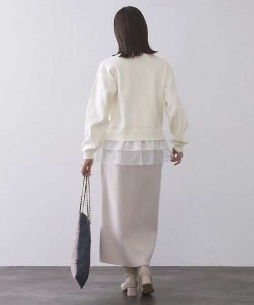 OPAQUE.CLIP / オペーク ドット クリップ ニット・セーター | 裾レースドッキングニット | 詳細3