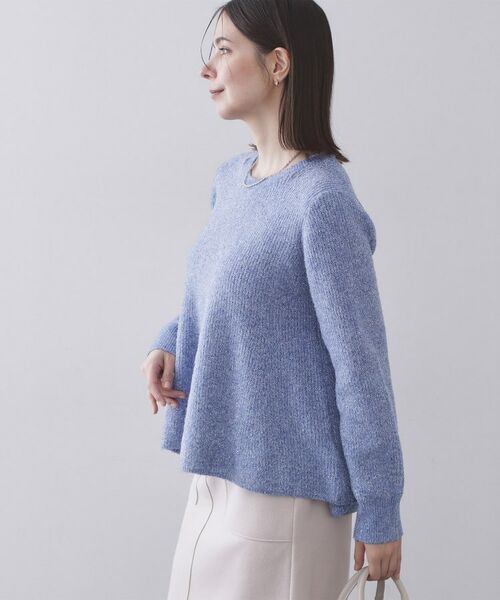 OPAQUE.CLIP / オペーク ドット クリップ ニット・セーター | スパンコールラメ衿2WAYペプラムニット【洗濯機OK】 | 詳細10