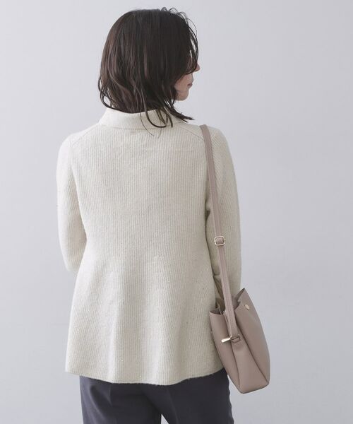 OPAQUE.CLIP / オペーク ドット クリップ ニット・セーター | スパンコールラメ衿2WAYペプラムニット【洗濯機OK】 | 詳細2