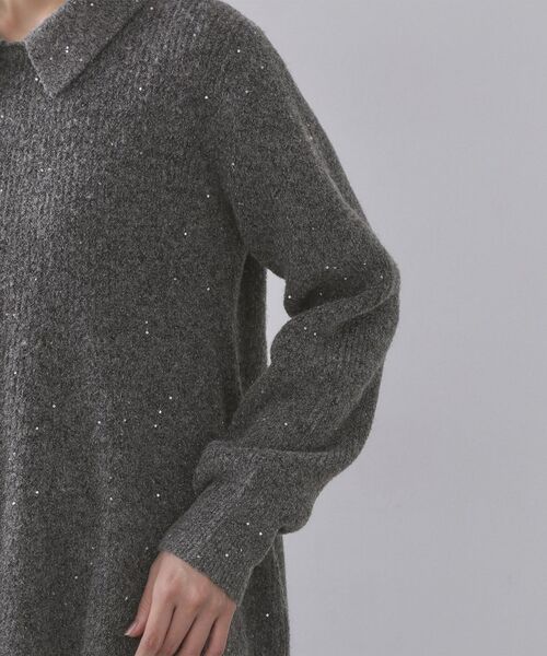 OPAQUE.CLIP / オペーク ドット クリップ ニット・セーター | スパンコールラメ衿2WAYペプラムニット【洗濯機OK】 | 詳細26