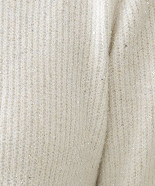 OPAQUE.CLIP / オペーク ドット クリップ ニット・セーター | スパンコールラメ衿2WAYペプラムニット【洗濯機OK】 | 詳細7