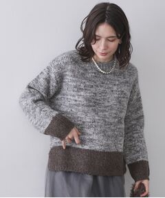 OPAQUE.CLIP / オペーク ドット クリップ ニット・セーター | カラーMIXミドルゲージニット【洗濯機OK】