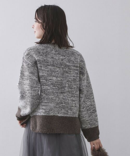 OPAQUE.CLIP / オペーク ドット クリップ ニット・セーター | カラーMIXミドルゲージニット【洗濯機OK】 | 詳細1