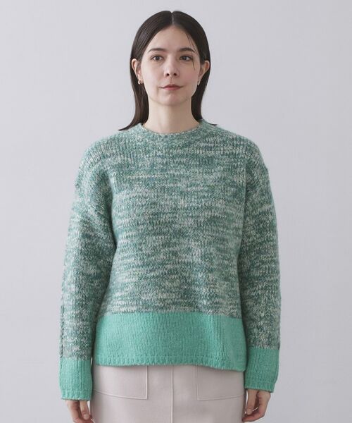 OPAQUE.CLIP / オペーク ドット クリップ ニット・セーター | カラーMIXミドルゲージニット【洗濯機OK】 | 詳細13