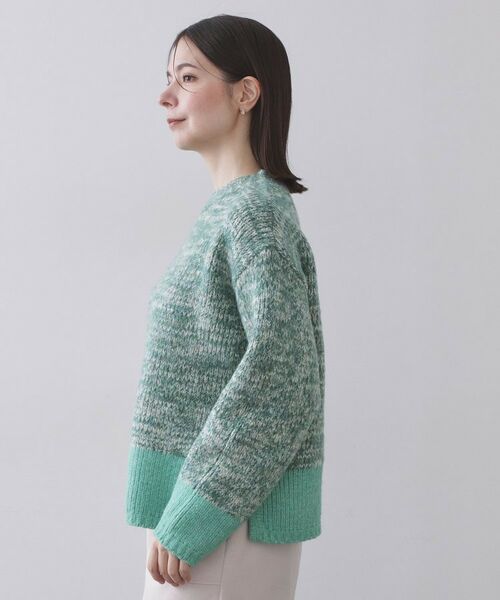 OPAQUE.CLIP / オペーク ドット クリップ ニット・セーター | カラーMIXミドルゲージニット【洗濯機OK】 | 詳細14