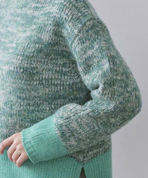 OPAQUE.CLIP / オペーク ドット クリップ ニット・セーター | カラーMIXミドルゲージニット【洗濯機OK】 | 詳細17