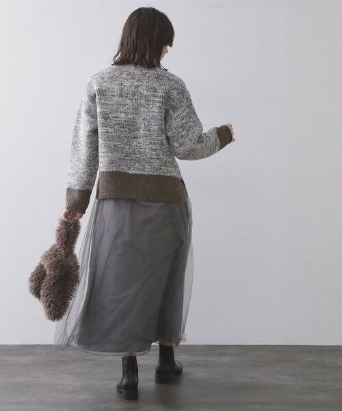 OPAQUE.CLIP / オペーク ドット クリップ ニット・セーター | カラーMIXミドルゲージニット【洗濯機OK】 | 詳細3