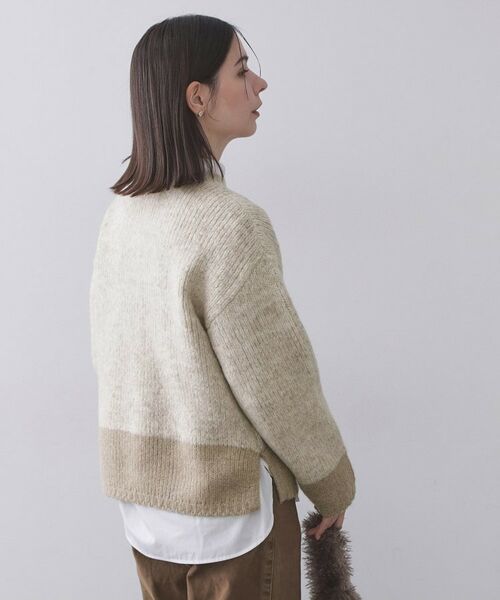 OPAQUE.CLIP / オペーク ドット クリップ ニット・セーター | カラーMIXミドルゲージニット【洗濯機OK】 | 詳細5