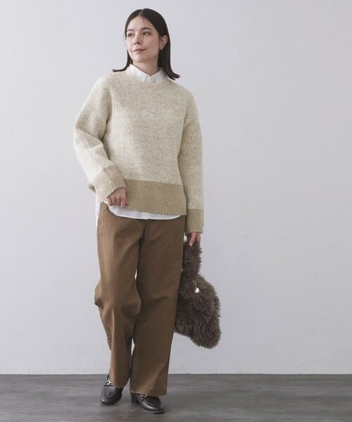 OPAQUE.CLIP / オペーク ドット クリップ ニット・セーター | カラーMIXミドルゲージニット【洗濯機OK】 | 詳細6