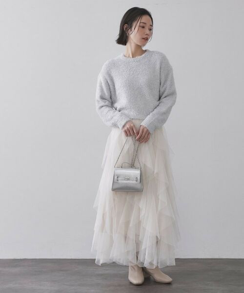 OPAQUE.CLIP / オペーク ドット クリップ ニット・セーター | きらきらフェザーニット【洗濯機OK】 | 詳細10