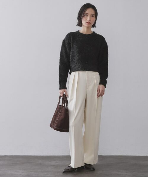 OPAQUE.CLIP / オペーク ドット クリップ ニット・セーター | きらきらフェザーニット【洗濯機OK】 | 詳細2