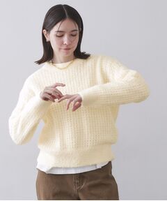 OPAQUE.CLIP / オペーク ドット クリップ ニット・セーター | モールヤーンメッシュニット【洗濯機OK】