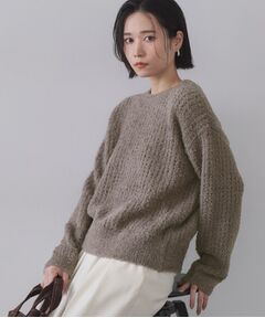 OPAQUE.CLIP / オペーク ドット クリップ ニット・セーター | モールヤーンメッシュニット【洗濯機OK】