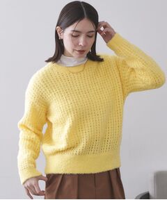 OPAQUE.CLIP / オペーク ドット クリップ ニット・セーター | モールヤーンメッシュニット【洗濯機OK】