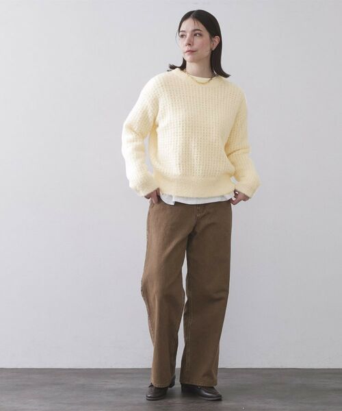 OPAQUE.CLIP / オペーク ドット クリップ ニット・セーター | モールヤーンメッシュニット【洗濯機OK】 | 詳細10