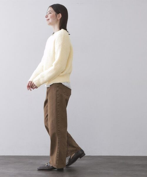 OPAQUE.CLIP / オペーク ドット クリップ ニット・セーター | モールヤーンメッシュニット【洗濯機OK】 | 詳細11