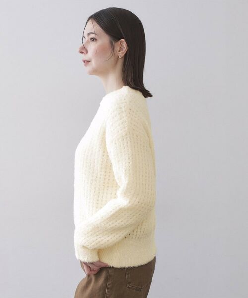 OPAQUE.CLIP / オペーク ドット クリップ ニット・セーター | モールヤーンメッシュニット【洗濯機OK】 | 詳細14