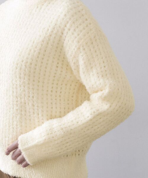 OPAQUE.CLIP / オペーク ドット クリップ ニット・セーター | モールヤーンメッシュニット【洗濯機OK】 | 詳細17