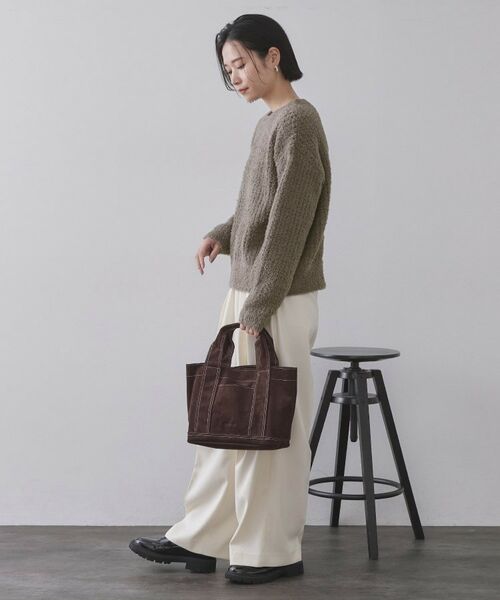 OPAQUE.CLIP / オペーク ドット クリップ ニット・セーター | モールヤーンメッシュニット【洗濯機OK】 | 詳細3