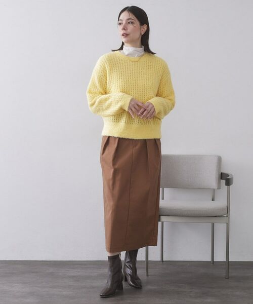 OPAQUE.CLIP / オペーク ドット クリップ ニット・セーター | モールヤーンメッシュニット【洗濯機OK】 | 詳細6