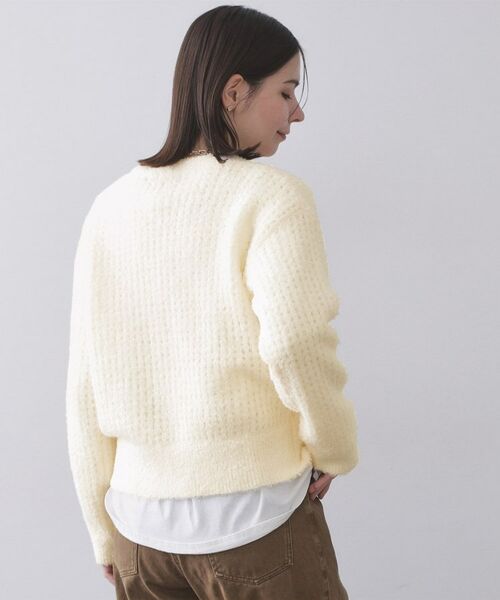 OPAQUE.CLIP / オペーク ドット クリップ ニット・セーター | モールヤーンメッシュニット【洗濯機OK】 | 詳細9