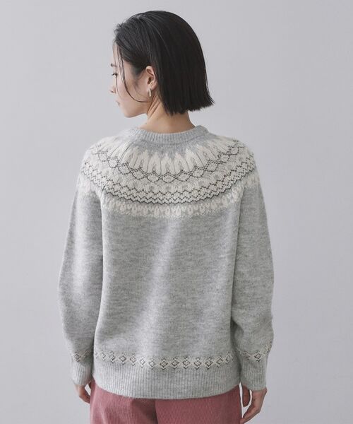 OPAQUE.CLIP / オペーク ドット クリップ ニット・セーター | ノルディック調ニット【洗濯機OK】 | 詳細11