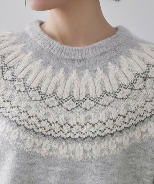 OPAQUE.CLIP / オペーク ドット クリップ ニット・セーター | ノルディック調ニット【洗濯機OK】 | 詳細12
