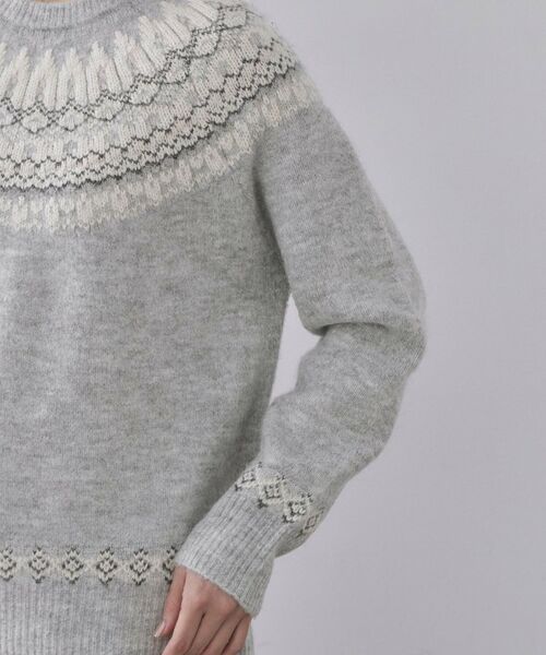 OPAQUE.CLIP / オペーク ドット クリップ ニット・セーター | ノルディック調ニット【洗濯機OK】 | 詳細13