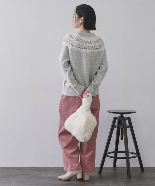 OPAQUE.CLIP / オペーク ドット クリップ ニット・セーター | ノルディック調ニット【洗濯機OK】 | 詳細3