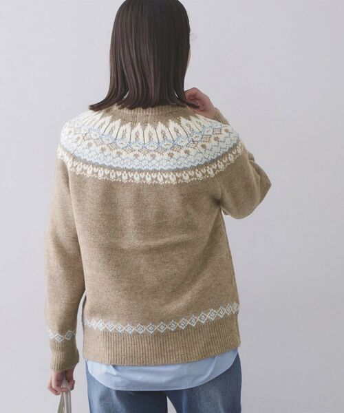 OPAQUE.CLIP / オペーク ドット クリップ ニット・セーター | ノルディック調ニット【洗濯機OK】 | 詳細5