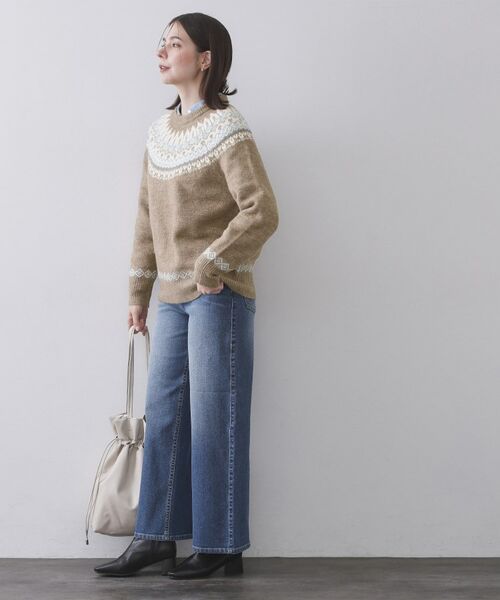 OPAQUE.CLIP / オペーク ドット クリップ ニット・セーター | ノルディック調ニット【洗濯機OK】 | 詳細7