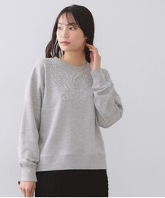 OPAQUE.CLIP / オペーク ドット クリップ スウェット | コード刺繍裏毛プルオーバー【洗濯機OK】