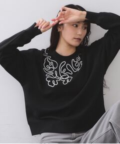 OPAQUE.CLIP / オペーク ドット クリップ スウェット | コード刺繍裏毛プルオーバー【洗濯機OK】