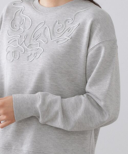 OPAQUE.CLIP / オペーク ドット クリップ スウェット | コード刺繍裏毛プルオーバー【洗濯機OK】 | 詳細13