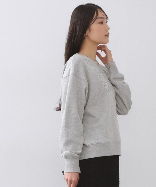 OPAQUE.CLIP / オペーク ドット クリップ スウェット | コード刺繍裏毛プルオーバー【洗濯機OK】 | 詳細5