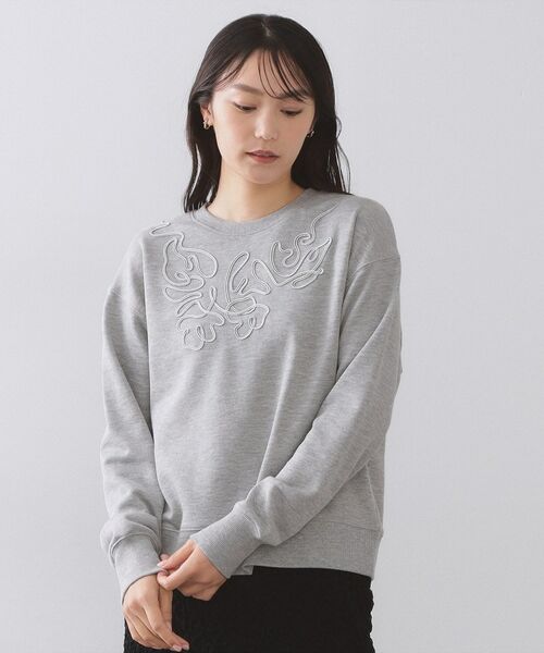 OPAQUE.CLIP / オペーク ドット クリップ スウェット | コード刺繍裏毛プルオーバー【洗濯機OK】 | 詳細9