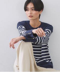 OPAQUE.CLIP / オペーク ドット クリップ ニット・セーター | 金ボタン使いリラクシーニット【洗濯機OK】