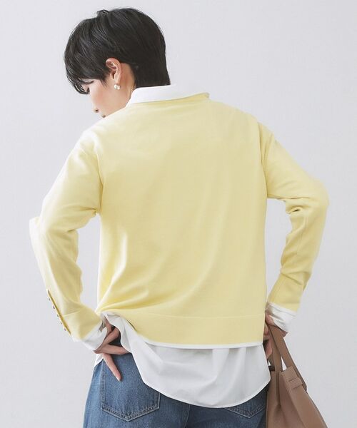 OPAQUE.CLIP / オペーク ドット クリップ ニット・セーター | 金ボタン使いリラクシーニット【洗濯機OK】 | 詳細1