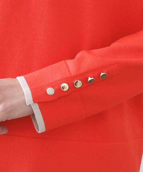 OPAQUE.CLIP / オペーク ドット クリップ ニット・セーター | 金ボタン使いリラクシーニット【洗濯機OK】 | 詳細12