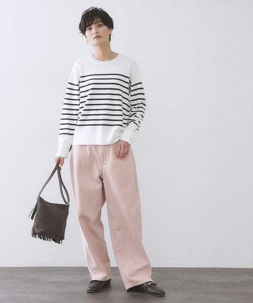 OPAQUE.CLIP / オペーク ドット クリップ ニット・セーター | 金ボタン使いリラクシーニット【洗濯機OK】 | 詳細14