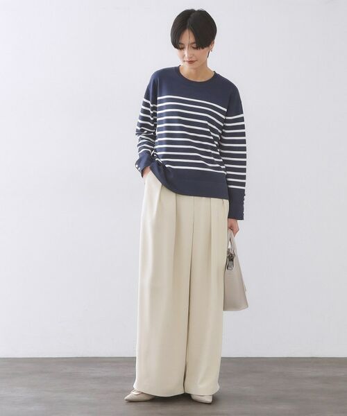 OPAQUE.CLIP / オペーク ドット クリップ ニット・セーター | 金ボタン使いリラクシーニット【洗濯機OK】 | 詳細18