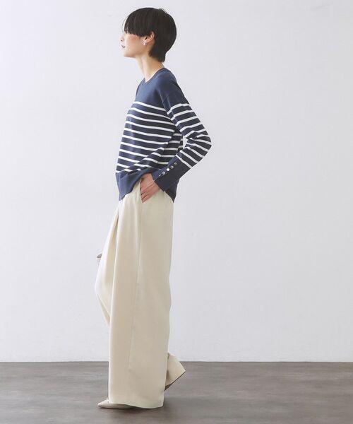 OPAQUE.CLIP / オペーク ドット クリップ ニット・セーター | 金ボタン使いリラクシーニット【洗濯機OK】 | 詳細19