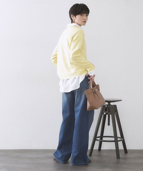 OPAQUE.CLIP / オペーク ドット クリップ ニット・セーター | 金ボタン使いリラクシーニット【洗濯機OK】 | 詳細2