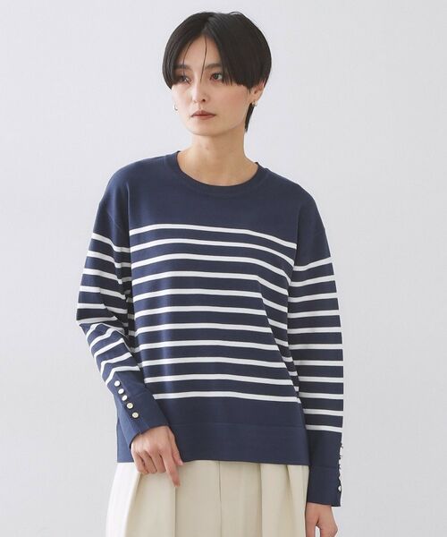 OPAQUE.CLIP / オペーク ドット クリップ ニット・セーター | 金ボタン使いリラクシーニット【洗濯機OK】 | 詳細21