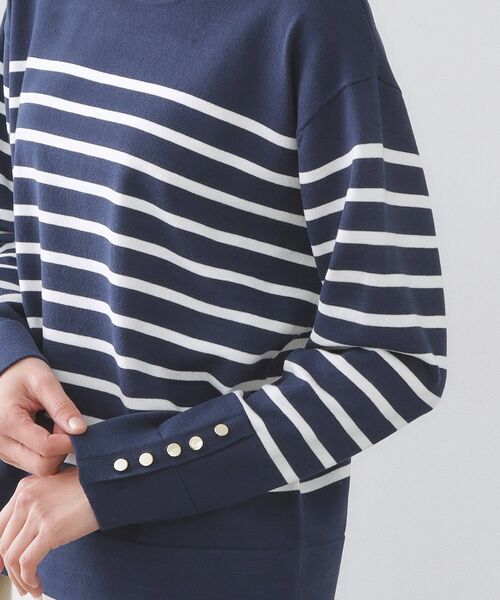 OPAQUE.CLIP / オペーク ドット クリップ ニット・セーター | 金ボタン使いリラクシーニット【洗濯機OK】 | 詳細25