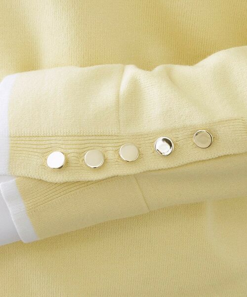 OPAQUE.CLIP / オペーク ドット クリップ ニット・セーター | 金ボタン使いリラクシーニット【洗濯機OK】 | 詳細4