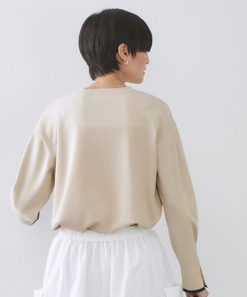 OPAQUE.CLIP / オペーク ドット クリップ ニット・セーター | 金ボタン使いリラクシーニット【洗濯機OK】 | 詳細5